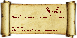 Manácsek Liberátusz névjegykártya